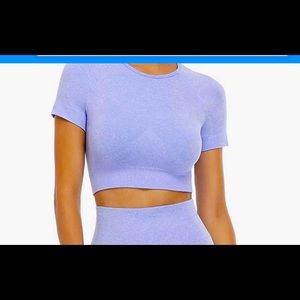 Lavender workout crop top